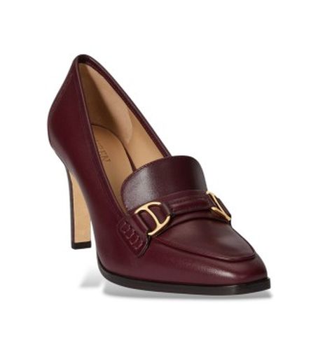 P04169003 Escarpins en cuir Tasha (37), 8 à 10 cm, Aucun, Casuel, Fête, Grenat, Classique - Lauren Ralph Lauren - Modalova