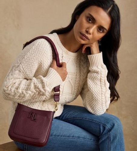 Petit sac bandoulière Cameryn en cuir (OSFA), Casuel, Grenat - Lauren Ralph Lauren - Modalova