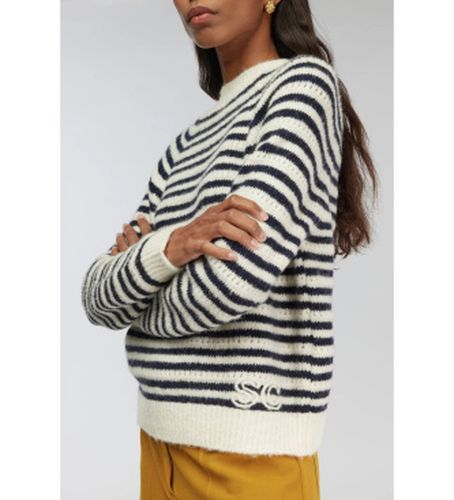 Y5WF12 Pull rayé Morgana (S), Blanc, Casuel, Polyester - Semicouture - Modalova