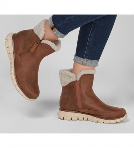Bottines Synergy - Collab brown (39), Marron, Tissu, 1 à 3 cm, Aucun, Casuel, Imitation cuir - Skechers - Modalova