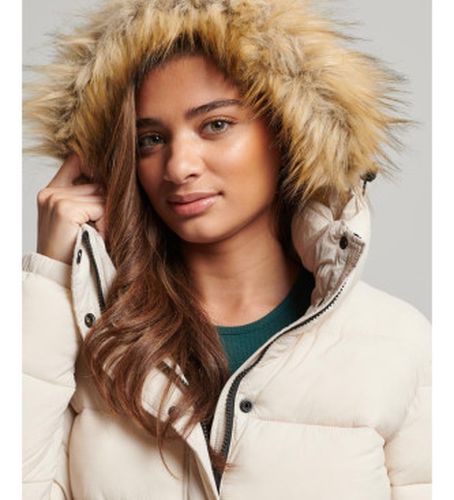 W5011569A Veste courte matelassée avec capuche et bordures en fausse fourrure en (S), Casuel, Polyester, Durable - Superdry - Modalova