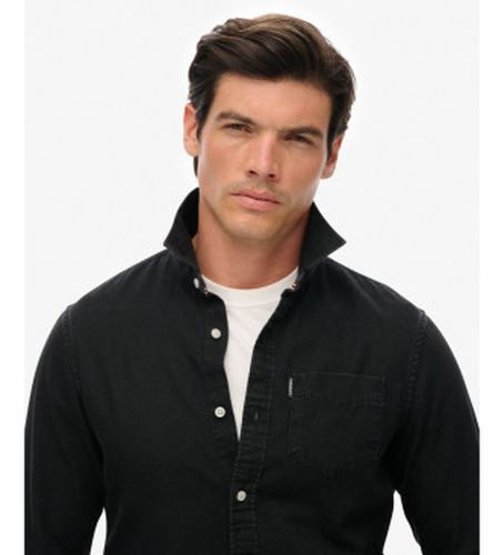 M4011065A Essentials Shirt (M), Noir, Casuel, Coton, Manche longue - Superdry - Modalova