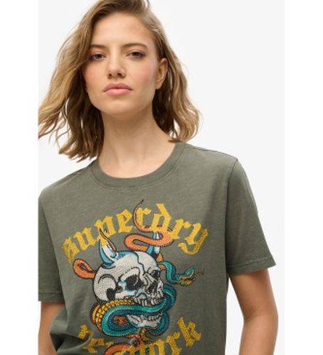 W1011607A T-shirt à coupe décontractée avec motif de tatouage Neo Trad (XXS), Casuel, Coton, Manche courte - Superdry - Modalova