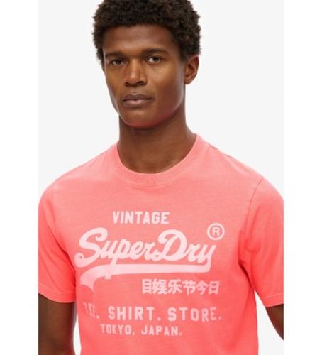 M1012119A T-shirt Vintage (S), Casuel, Coton, Manche courte, Corail - Superdry - Modalova