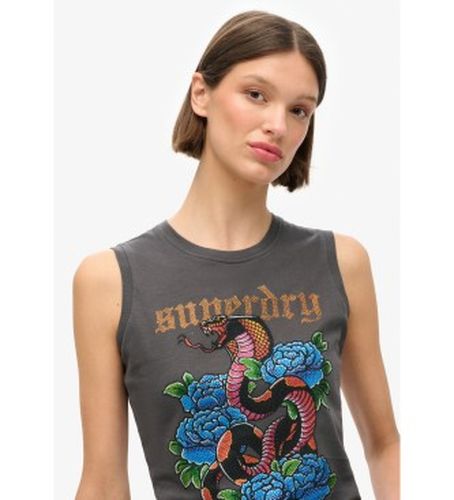 W6011781A Débardeur avec strass Tattoo (S), Casuel, Coton, Sans manches / bretelles - Superdry - Modalova