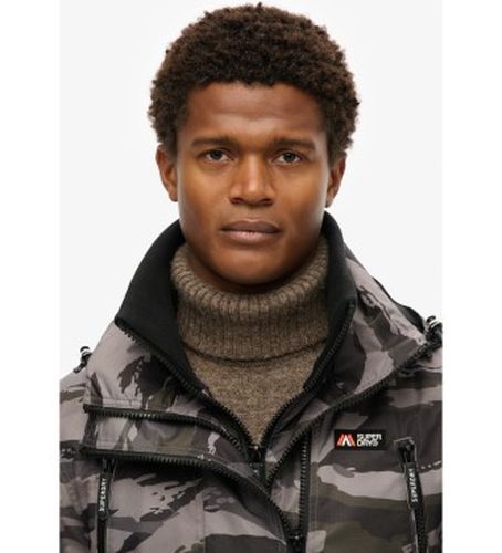 M5012100A Veste coupe-vent à capuche Mountain (S), Casuel, Gris, Camouflage, Polister recyclé, Durable - Superdry - Modalova