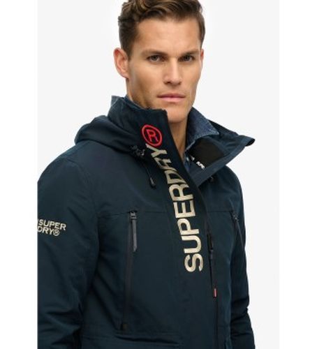 M5012104A Veste coupe-vent à capuche avec broderie Ultimate (S), Casuel, Polyester, Marine - Superdry - Modalova