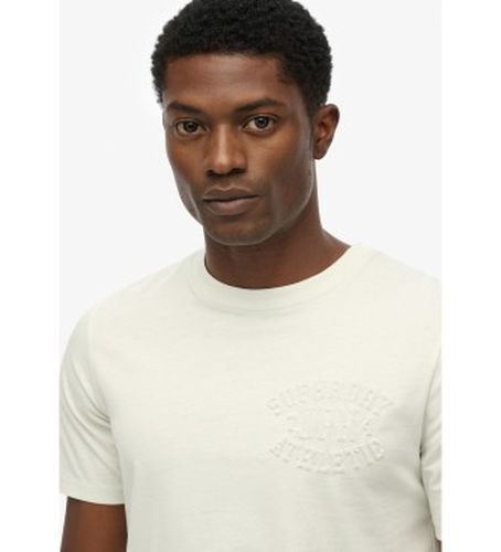 M1012282A Athletic Emboss Relaxed off- T-shirt (L), Blanc, Casuel, Coton, Manche courte - Superdry - Modalova