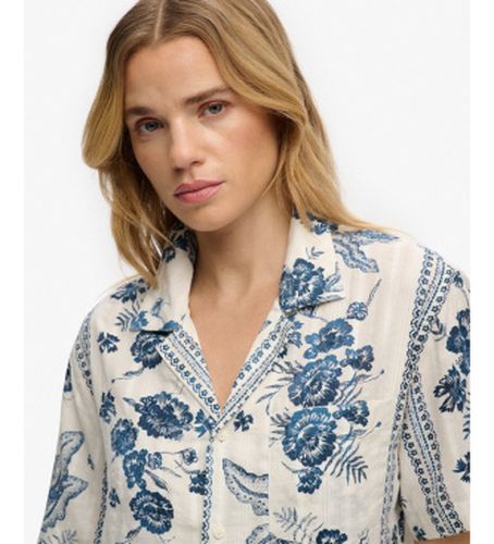 W4010586A Chemise imprimée Beach, blanc cassé (XS), Casuel, Coton, Manche courte - Superdry - Modalova