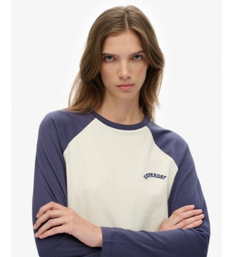 W6011805A Essential Baseball T-shirt (XS), Casuel, Coton, Manche longue, Marine - Superdry - Modalova