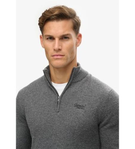 M6110640A Pull en maille demi-zip avec broderie essentiel (XXL), Casuel, Laine - Superdry - Modalova