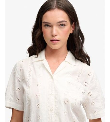 W4010551A Chemise Heritage Broderie cassé (S), Casuel, Manche courte, Le coton biologique - Superdry - Modalova