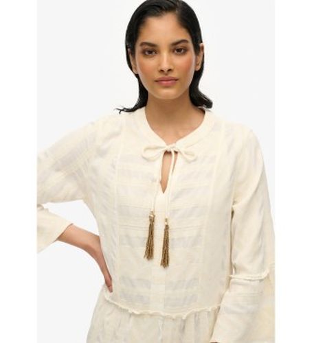 W8011916A Mini-robe à manches longues et à volants en gradins (XS), Casuel, Coton, Manche longue - Superdry - Modalova
