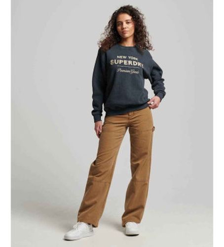 W2011991A Sweat de luxe à logo métallique (XS), Casuel, Sport, Gris, Coton - Superdry - Modalova