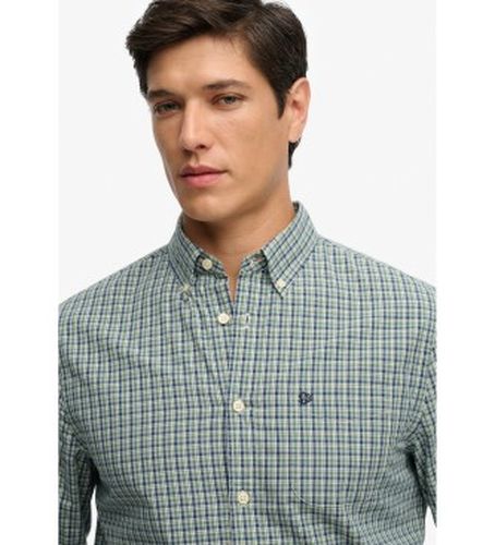 M4011107A Chemise en popeline Prepy verte (XL), Casuel, Coton, Classique, Manche longue - Superdry - Modalova