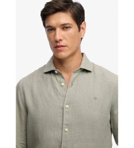 M4011103A Riviera Linen Shirt (L), Casuel, , Classique, Manche longue - Superdry - Modalova