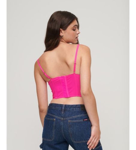 W6011801A Top corset court en maille froncée (XS), Casuel, Polyester, Sans manches / bretelles - Superdry - Modalova