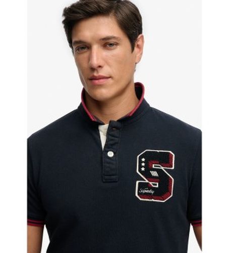 M1110472A Polo vintage Athletic Patch (XL), Casuel, Coton, Manche courte, Marine - Superdry - Modalova