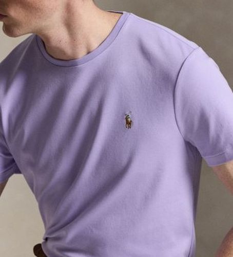 T-shirt en coton doux Custom Slim Fit lilas (S), Casuel, , Manche courte - Polo Ralph Lauren - Modalova