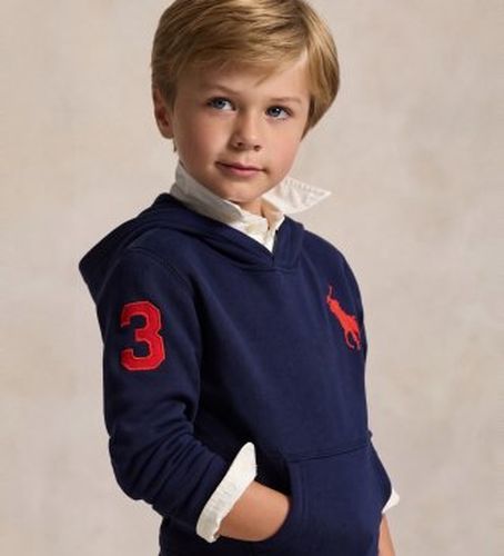 Pour garçon. 322979316005 Sweat à capuche en molleton avec Big Pony (1.5años= 88/93), Casuel, Sport, Coton, Manche - Polo Ralph Lauren - Modalova