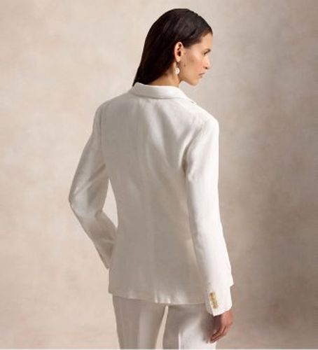 B14270001 Blazer en lin avec fermeture boutonnée à simple boutonnage (34), Casuel, Classique - Polo Ralph Lauren - Modalova