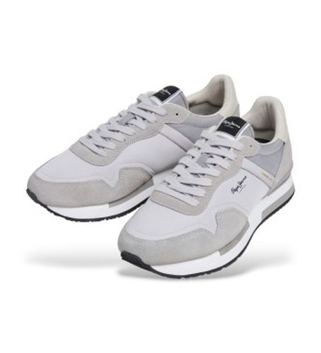PMS400037 Hailon Basic Leather Sneakers (41), Cuir, Plat, Lacets, Casuel, Gris - Pepe Jeans - Modalova
