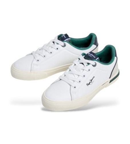 Pour garçon. PBS300002 Trainers Kenton Campus (32), Blanc, Plat, Lacets, Casuel, mode enfantine - Pepe Jeans - Modalova