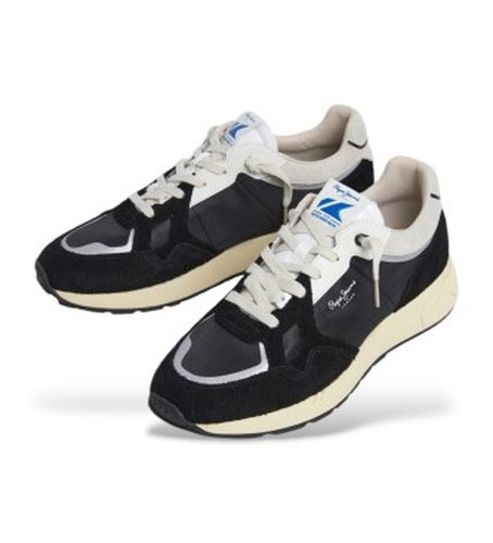 PMS60036 Marlon Divided leather trainers (40), Noir, Plat, Cuir, Lacets, Casuel - Pepe Jeans - Modalova
