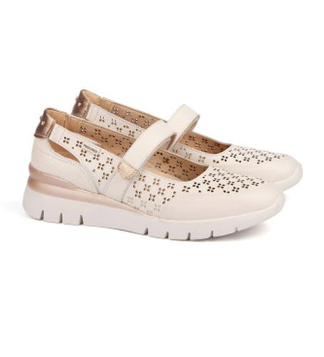 W4R-6774C1 Ballerines en cuir Cantabria off- (36), Beige, 1 à 3 cm, Velcro, Casuel - Pikolinos - Modalova