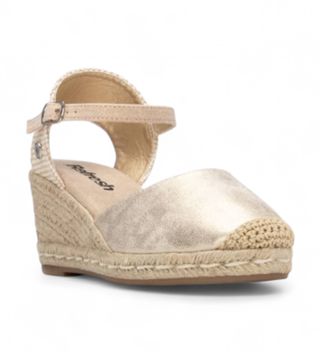 ORO Espadrilles 175212 (36), Doré, 5 à 8 cm, Boucle, Casuel - Refresh - Modalova