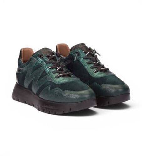 A-24110 Baskets en Cuir Odisei (36), Plat, 1 à 3 cm, Lacets, Casuel - Wonders - Modalova