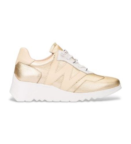 E-6770 Baskets Kyoto en cuir doré (36), 1 à 3 cm, Lacets, Casuel, Polycuir - Wonders - Modalova