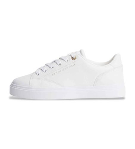 FW0FW09105 Baskets en cuir avec logo métallique (40), Plat, Lacets, Casuel - Tommy Hilfiger - Modalova