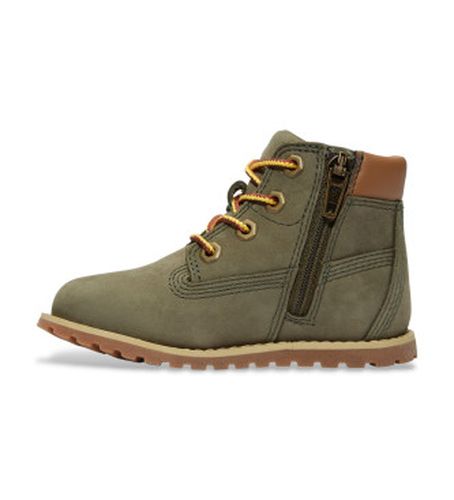 Pour garçon. TB1A1VOSA581 Bottines en cuir Pokey Pine (21), Plat, Fermeture éclair, Casuel, mode enfantine - Timberland - Modalova