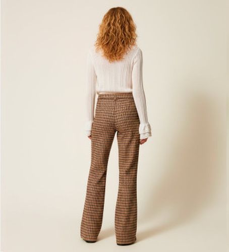 TT2421 Pantalon en laine mélangée à carreaux (40), Casuel - Twinset - Modalova