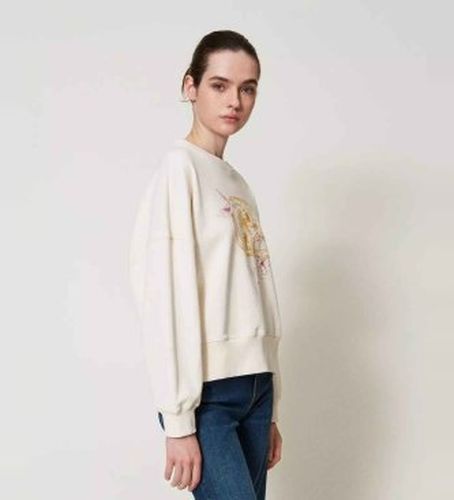 TP2484 Sweat-shirt imprimé colibri (M), Casuel, Coton - Twinset - Modalova