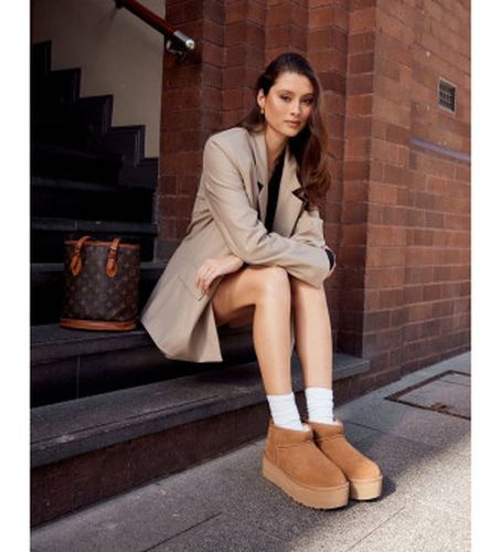 Bottes en cuir W Classic Mini marron (40), 3 à 5 cm, Aucun, Casuel - Ugg - Modalova