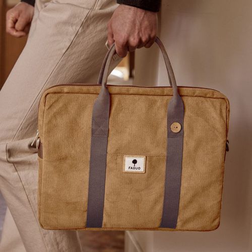 Sac d'ordinateur camel vegan - FAGUO - Modalova