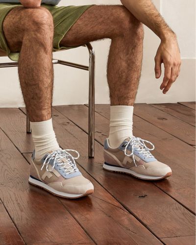 Baskets taupe, & bleues polyester - ELM - FAGUO - Modalova