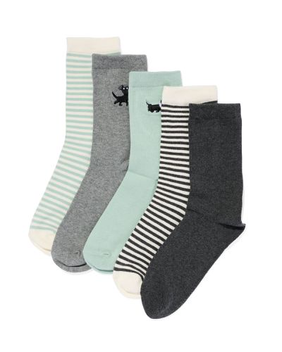 Chaussettes Takkie À Rayure En Coton - 5 Paires () - HEMA - Modalova