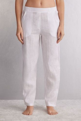 Linen Cloth Pants Woman White - Intimissimi - Modalova