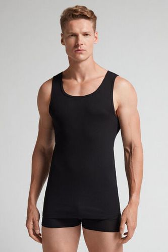 Superior Cotton Ribbed Tank Top Man Black Size S - Intimissimi - Modalova