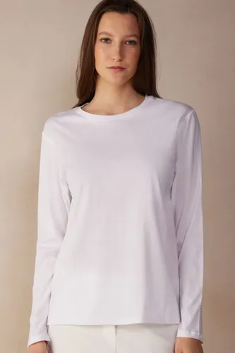 Superior Cotton Oversized Long Sleeve Top Woman White Size M/L - Intimissimi - Modalova