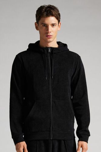 Ribbed Chenille Hoodie Sweatshirt Man Black Size XL - Intimissimi - Modalova