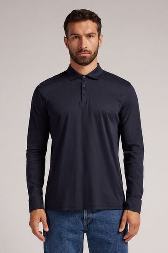 Mercerized Cotton Polo Man Blue Size XL - Intimissimi - Modalova