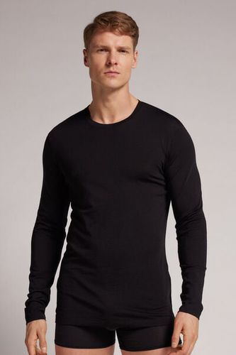 Long-sleeve Crew-Neck Merino-Wool Top Man Black Size XL - Intimissimi - Modalova