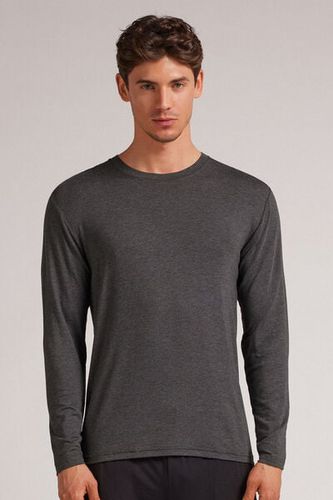 Soft Silk Long Sleeve Top Man Grey Size XL - Intimissimi - Modalova