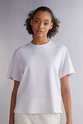Short Sleeve Top in Cotton Woman White Size L - Intimissimi - Modalova