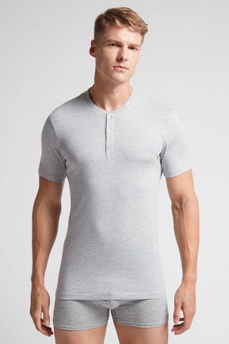 Superior Cotton Henley T-Shirt Man Grey Size XL - Intimissimi - Modalova