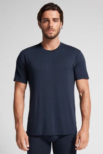 Modal and Silk T-shirt Man Blue Size L - Intimissimi - Modalova